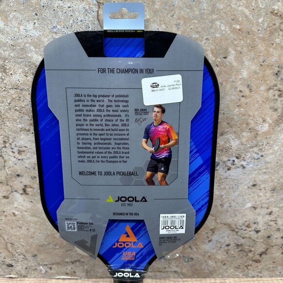 Joola Journey 10mm Pickleball Paddle Ben Johns Blue Black NWT - Picture 4 of 7